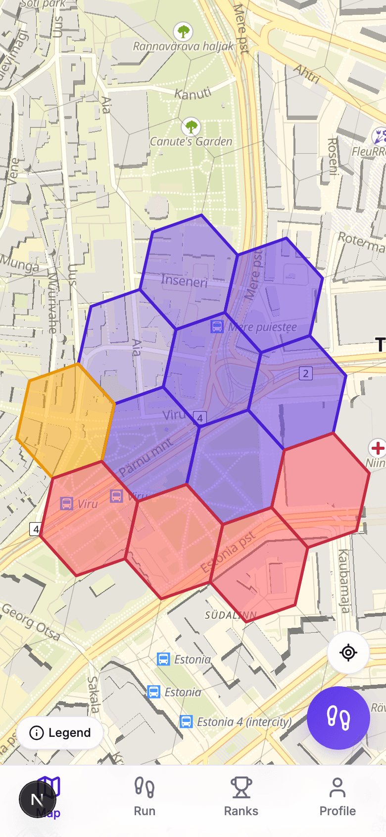 invictrex map — hex territories